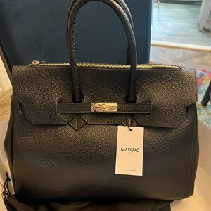 Madbag Black Leather Handbag